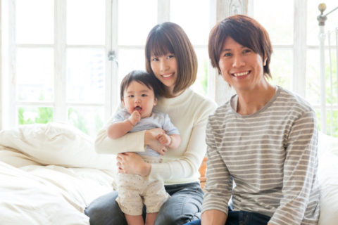 portrait of young asian family lifestyle image